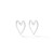 Cadar 18K White Gold Endless Hoop Earrings with White Diamonds (Large)