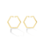 Cadar 18K Yellow Gold B Home Hoop Earrings with Black & White Diamonds (Medium)