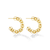 Cadar 18K Yellow Gold B Home Chain Hoop Earrings