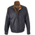 *COMING SOON* Remy Men's Leather Double Collar Bomber Jacket in Navy/Timber