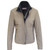 *ORDER TODAY* Remy Women's Leather Double Collar Jacket in Ivory/Harbor