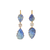Sylva & Cie. 18K Yellow Gold Tanzanite Carved Leaf Earrings