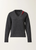 Fabiana Filippi Cashmere V-Neck Sweater with Sequin Collar Inset in Onyx