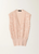 Fabiana Filippi Sequin Wool Cotton Vest in Powder, Size 44