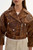 *ORDER TODAY* LAMARQUE Vinnie Leather Cropped Biker Jacket in Brown