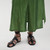 Fabiana Filippi Leather Flat Sandals in Black, Size 40