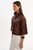 *ORDER TODAY* LAMARQUE Elin Funnel Neck Leather Jacket in Mid Brown