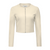 *ORDER TODAY* Susan Bender Long Sleeve Cropped Cardigan in Latte