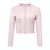 *ORDER TODAY* Susan Bender Long Sleeve Cropped Cardigan in Pink