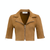 *ORDER TODAY* Susan Bender Short Sleeve Moto in Cognac Suede