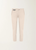 Fabiana Filippi Cropped Pants with Rhinestone Embellished Patch in Beige, Size 44