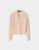 Fabiana Filippi Sequin Faux Fur Effect Cropped Cardigan in Blush, Size 44