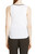 Fabiana Filippi Ribbed Trim Embellished Jersey Tank Top in White
