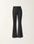 Fabiana Filippi Slubbed Pinstripe Bootcut Trousers in Antracite, Size 44