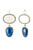 *ORDER TODAY* Sylva & Cie. 18K White Gold Moonstone Kyanite Earrings