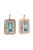 *ORDER TODAY* Sylva & Cie. 18K Yellow Gold Emerald Vintage Earrings