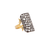 *ORDER TODAY* Sylva & Cie. 18K Yellow Gold Short Grey Diamond Ten Table Ring, Size 7.5