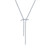 Graziela 18K White Gold Mega Swirl Slide Lariat Necklace, 40"