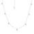 Graziela 18K White Gold Tiny Floating Diamond Necklace, 18"