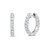 Graziela 18K White Gold Diamond 3 Sided Hoop Earrings