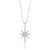 Graziela 18K White Gold Starburst Necklace, 20"
