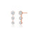 Graziela 18K Rose Gold Floating Diamond Triple Earrings