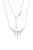 Graziela 18K White Gold Floating Diamond Bib Necklace, 18"