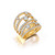 Graziela 18K Yellow Gold Diamond Rio Cage Ring