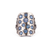 Sylva & Cie. 18K White Gold Twinkle Spinel Ten Table Ring, Size 7 1/2