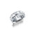 Graziela 18K White Gold Dazzling Floating Diamond Cigar Band