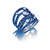 Graziela 18K White Gold Blue Sapphire & Diamond Rio Cage Ring
