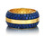 Graziela 18K Yellow Gold Ouro Blue Sapphire Band Ring