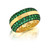 Graziela 18K Yellow Gold Ouro Emerald Band Ring
