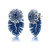 Graziela 18K White Gold Blue Sapphire Folha Earrings & Jackets