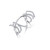 Graziela 18K White Gold Rio Diamond Mega Swirl Ring