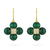 Paul Morelli 18K Yellow Gold Malachite Sequence Drop Earrings