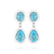 Paul Morelli Platinum Oval & Pear Zircon Halo Earrings
