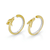 Paul Morelli 18K Yellow Gold Snake Snap Hoops, 30mm