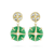 Paul Morelli Green Jade Disc Drop Earrings