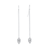 Sylva & Cie. 18K White Gold Mosaic Pear Shape Stick Earrings