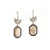 Sylva & Cie. 18K White Gold Rough Diamond Earrings with Marquise Tops