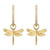 Three Stories Jewelry 14K Yellow Gold Small Dragon Fly Charm (Pair)
