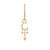 Three Stories Jewelry 14K Yellow Gold Make a Wish Small Crescent Moon and Star Charms (Single)