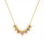Three Stories Jewelry 14K Yellow Gold Double Sided Graduated 7 Bezel Sliding Teardrop Necklace, 18"