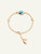 Tamara Comolli Bouton 18K Yellow Gold Mini Chain Bracelet with Turquoise (Small/Medium)