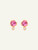 Tamara Comolli Bouton 18K Rose Gold Earrings with Rose Tourmaline and White Diamonds