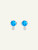 Tamara Comolli Bouton 18K White Gold Earrings with Swiss Topaz and White Diamonds