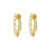 Three Stories Jewelry 14K Yellow Gold Small Prong Set Diamond Hoops
