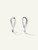 Tamara Comolli Signature 18K White Gold Twisted Drop Hoop Earrings with Diamond Pavé