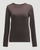 Majestic Filatures Soft Touch Long Sleeve Crew Neck Top in Chocolate Mousse